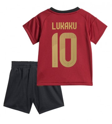 Bélgica Romelu Lukaku #10 Primera Equipación Niños Eurocopa 2024 Manga Corta (+ Pantalones cortos)